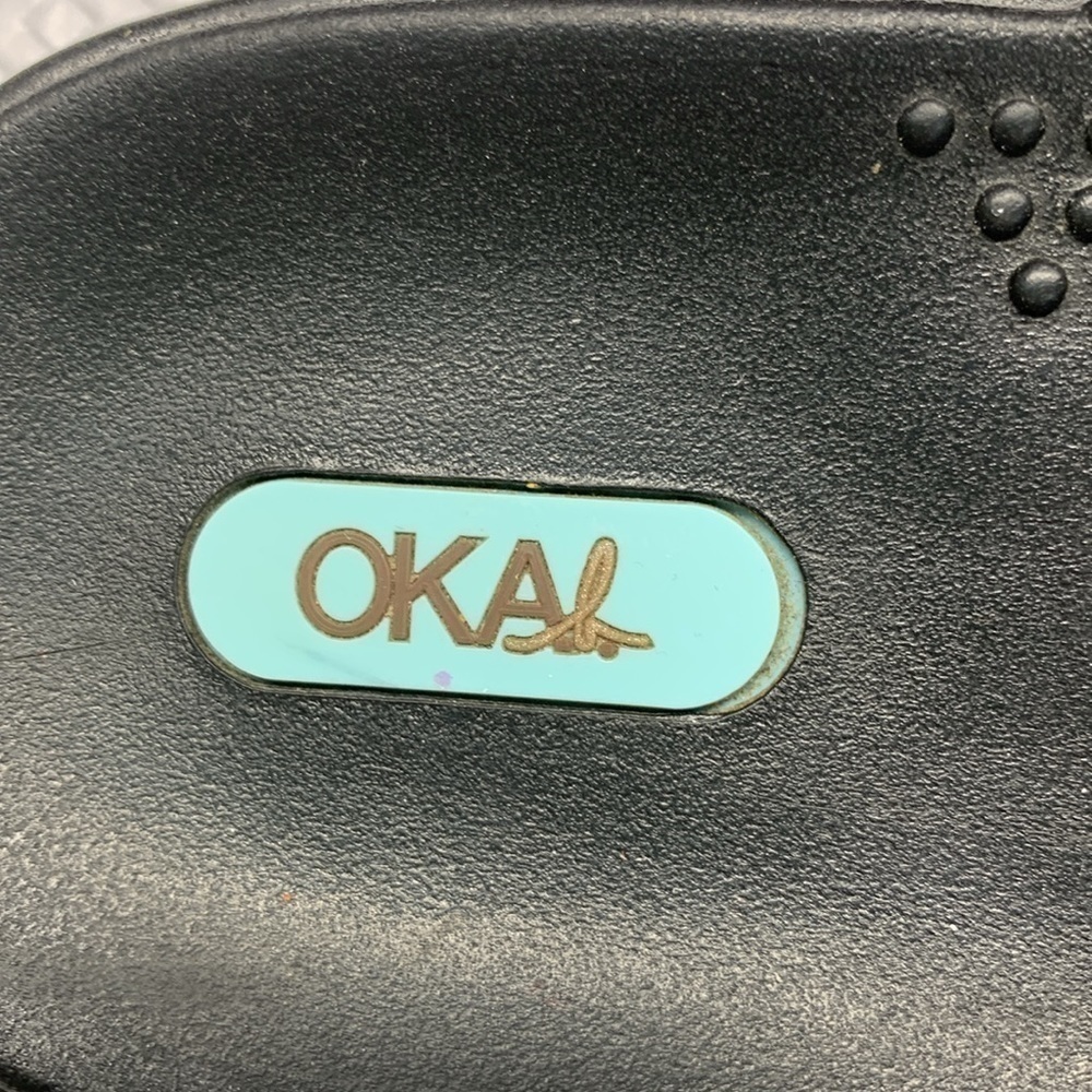 Oka-B Flip Flop Thong Sandals Black Size Large - Picture 4 of 10